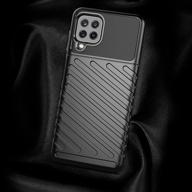 Thunder Case Flexible Tough Rugged Cover TPU Case til Samsung Galaxy A22 4G blå