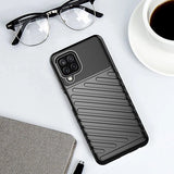 Thunder Case Flexible Tough Rugged Cover TPU Case til Samsung Galaxy A22 4G sort