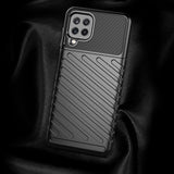 Thunder Case Flexible Tough Rugged Cover TPU Case til Samsung Galaxy A22 4G sort