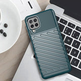 Thunder Case Flexible Tough Rugged Cover TPU Case til Samsung Galaxy A22 4G sort