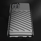 Thunder Case Flexible Tough Rugged Cover TPU Case til Samsung Galaxy A22 4G sort