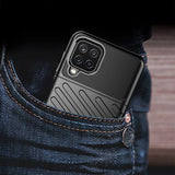 Thunder Case Flexible Tough Rugged Cover TPU Case til Samsung Galaxy A22 4G sort