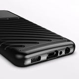 Thunder Case Flexible Tough Rugged Cover TPU Case til Samsung Galaxy A22 4G sort