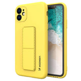 Wozinsky Kickstand Case Silicone Stand Cover til Samsung Galaxy A72 4G Gul