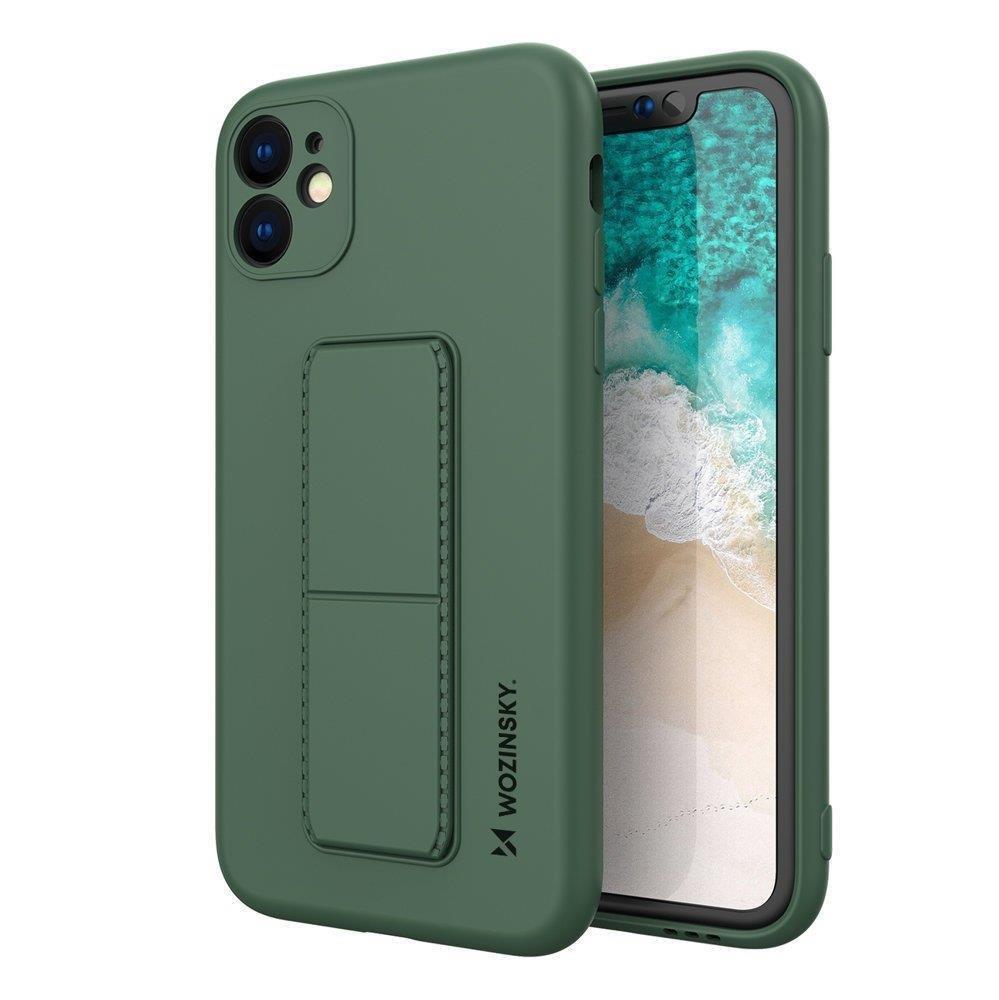 Wozinsky Kickstand Case silikonkasse med stativ Samsung Galaxy A72 4G mørkegrøn