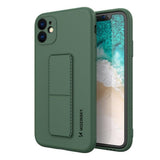 Wozinsky Kickstand Case silikonhylster med stativ Samsung Galaxy A22 4G mørkegrøn