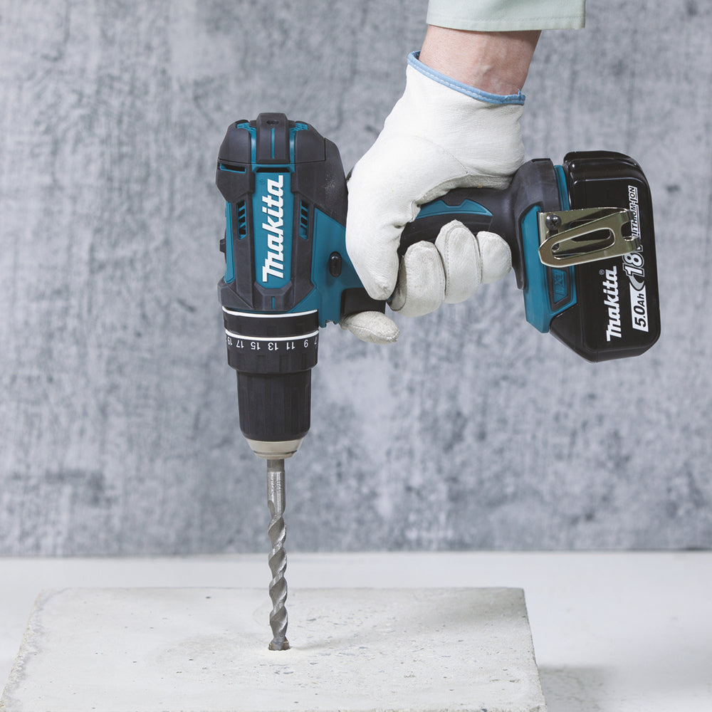 Makita DHP482RFX9 Borehammerbor/skruemaskine 18V 2 batterier inkluderet
