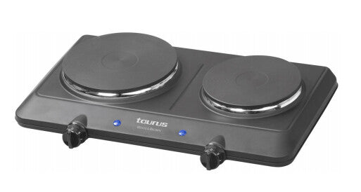 Taurus Volcano Duo Sort, Rustfrit stål Bordplade 120 cm Forseglet plade 2 zone(s)