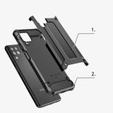 Hybrid Armor Case Tough Rugged Cover til Samsung Galaxy A22 4G blå
