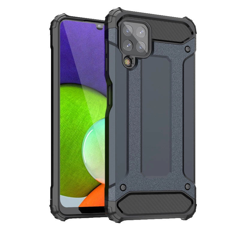 Hybrid Armor Case Tough Rugged Cover til Samsung Galaxy A22 4G blå