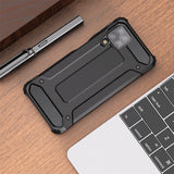 Hybrid Armor Case Tough Rugged Cover til Samsung Galaxy A22 4G sølv