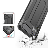 Hybrid Armor Case Tough Rugged Cover til Samsung Galaxy A22 4G sølv