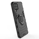 Ring Armor Case Kickstand Tough Rugged Cover til Samsung Galaxy A22 4G blå