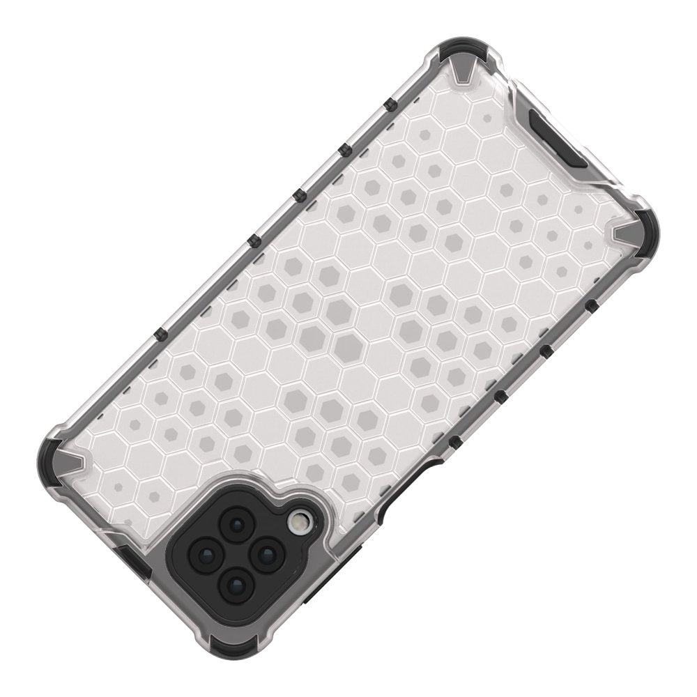 Honeycomb Case armor cover med TPU Bumper til Samsung Galaxy A22 4G sort