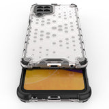 Honeycomb Case armor cover med TPU Bumper til Samsung Galaxy A22 4G sort