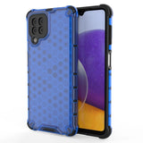 Honeycomb Case rustning med TPU Bumper til Samsung Galaxy A22 4G blå