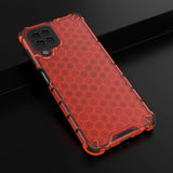 Honeycomb Case rustning med TPU Bumper til Samsung Galaxy A22 4G rød