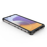 Honeycomb Case armor cover med TPU Bumper til Samsung Galaxy A22 4G gennemsigtig