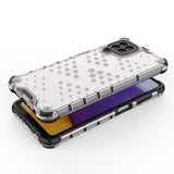 Honeycomb Case armor cover med TPU Bumper til Samsung Galaxy A22 4G gennemsigtig