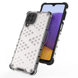 Honeycomb Case rustning med TPU Bumper til Samsung Galaxy A22 4G gennemsigtig