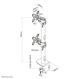 Neomounts FPMA-D960DVBLACKPLUS Monitor arm 17-49" - vertical installation