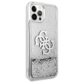 Guess GUHCP12LLG4GSI iPhone 12 Pro Max 6.7" sølv/sølv hardcase 4G Big Liquid Glitter