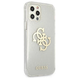 Guess GUHCP12LPCUGL4GTR iPhone 12 Pro Max 6.7 " gennemsigtige hårdkasse Glitter 4G Big Logo