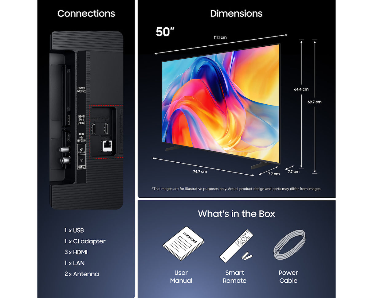 Samsung TU50M72HBUXNA UHD Mini LED Smart TV