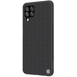 Nillkin Textured Case holdbar forstærket etui med gel ramme og nylon tilbage til Samsung Galaxy A22 4G sort