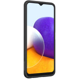 Nillkin Textured Case holdbar forstærket etui med gel ramme og nylon tilbage til Samsung Galaxy A22 4G sort