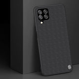 Nillkin Textured Case holdbar forstærket etui med gel ramme og nylon tilbage til Samsung Galaxy A22 4G sort