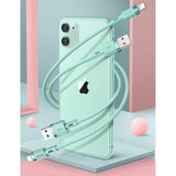 Joyroom flydende silikone datakabel N2 USB-A / Lightning 2,4A 1,2m - hvid