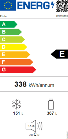 Elvita CFD5910X - Amerikanerskab