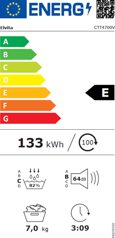 Elvita CTT4700V kondenstørretumbler m/varmepumpe