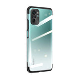 Clear Color Case Gel TPU Galvaniseret ramme Cover til Xiaomi Redmi Note 10 5G / Poco M3 Pro sort