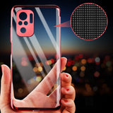 Clear Color Case Gel TPU Electroplating Frame Cover til Xiaomi Redmi Note 10 5G / Poco M3 Pro blå