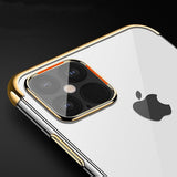 Clear Color Case Gel TPU Electroplating Frame Cover til Samsung Galaxy A22 4G blå