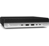 T1A HP EliteDesk 800 G4 Refurbished Intel® Core™ i5 i5-8500T 8 GB DDR4-SDRAM 256 GB SSD Windows 11 Pro Mini PC Sort, Sølv