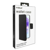 Celly WALLY mobiltelefon etui 17 cm (6.7") Tegnebogsetui Sort