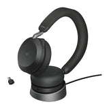 Jabra Evolve2 75 Headset Kabel & trådløs Opkald/musik USB Type-C Bluetooth Opladningsstativ Sort