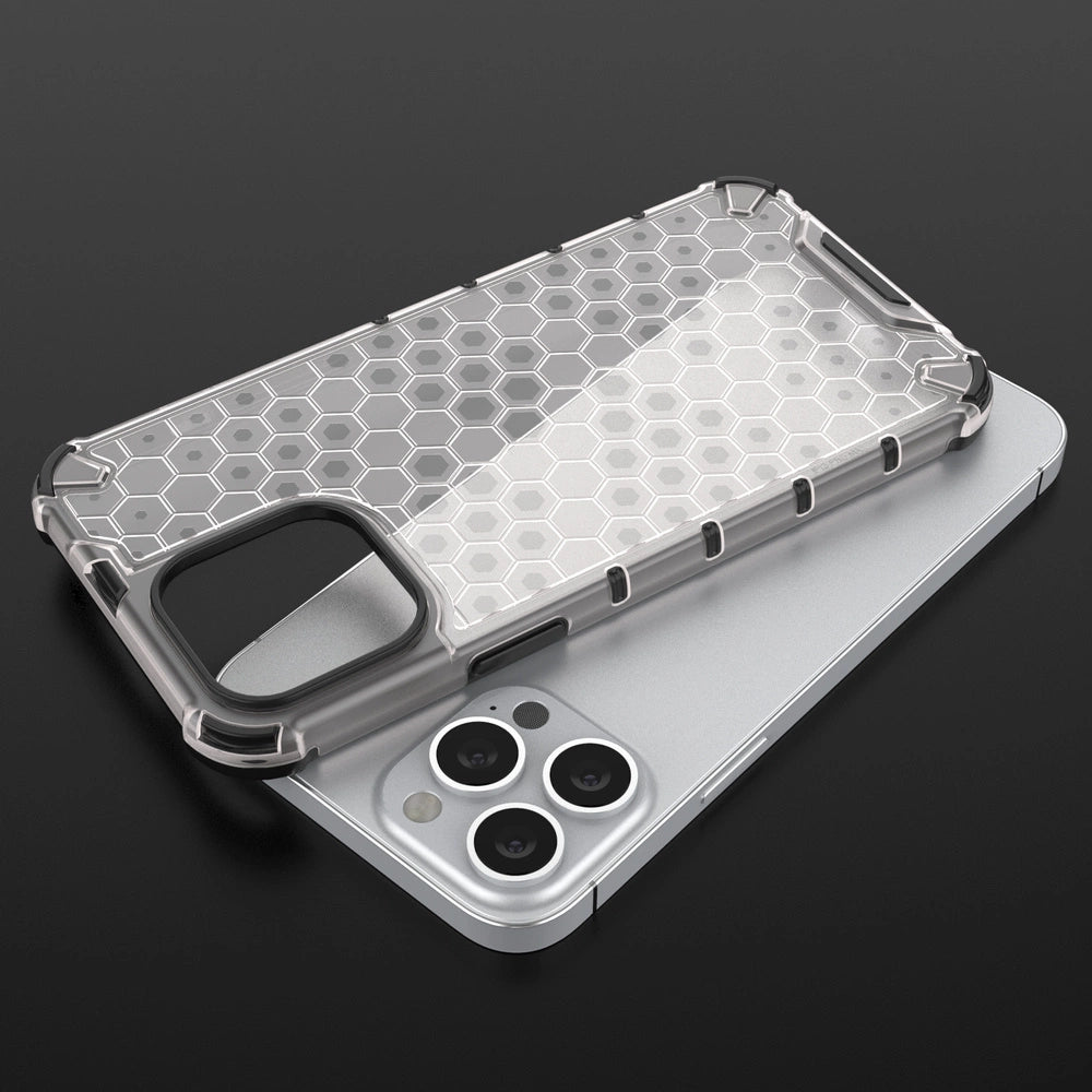 Honeycomb Case armor cover med TPU Bumper til iPhone 13 Pro Max blå