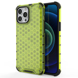 Honeycomb Case armor cover med TPU Bumper til iPhone 13 Pro Max grøn