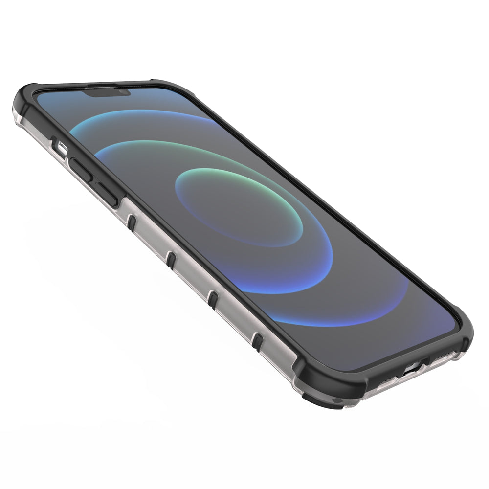 Honeycomb Case armor cover med TPU Bumper til iPhone 13 Pro Max rød