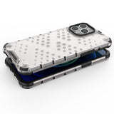 Honeycomb Case armor cover med TPU Bumper til iPhone 13 Pro Max rød
