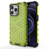 Honeycomb Case armor cover med TPU Bumper til iPhone 13 Pro grøn