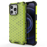 Honeycomb Case rustning med TPU Bumper til iPhone 13 Pro grøn