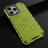 Honeycomb Case armor cover med TPU Bumper til iPhone 13 Pro grøn