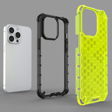 Honeycomb Case armor cover med TPU Bumper til iPhone 13 Pro grøn