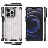 Honeycomb Case armor cover med TPU Bumper til iPhone 13 Pro gennemsigtig