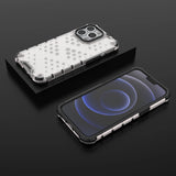 Honeycomb Case armor cover med TPU Bumper til iPhone 13 Pro gennemsigtig